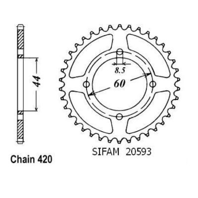 Rozeta pro Yamaha 20593CZ41